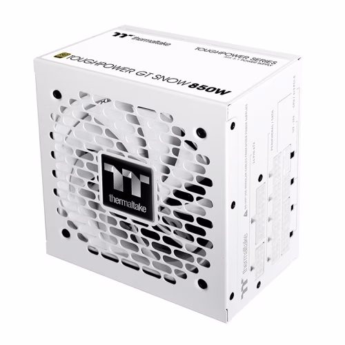 Thermaltake TOUGHPOWER GT Snow 850W Fully Modular Power Supply (PSU), 80 PLUS Gold, ATX 3.1 & PCIe 5.0 Ready, 12V-2x6 Connector | PS-TPT-0850FNFAGK-W thumbnail 4