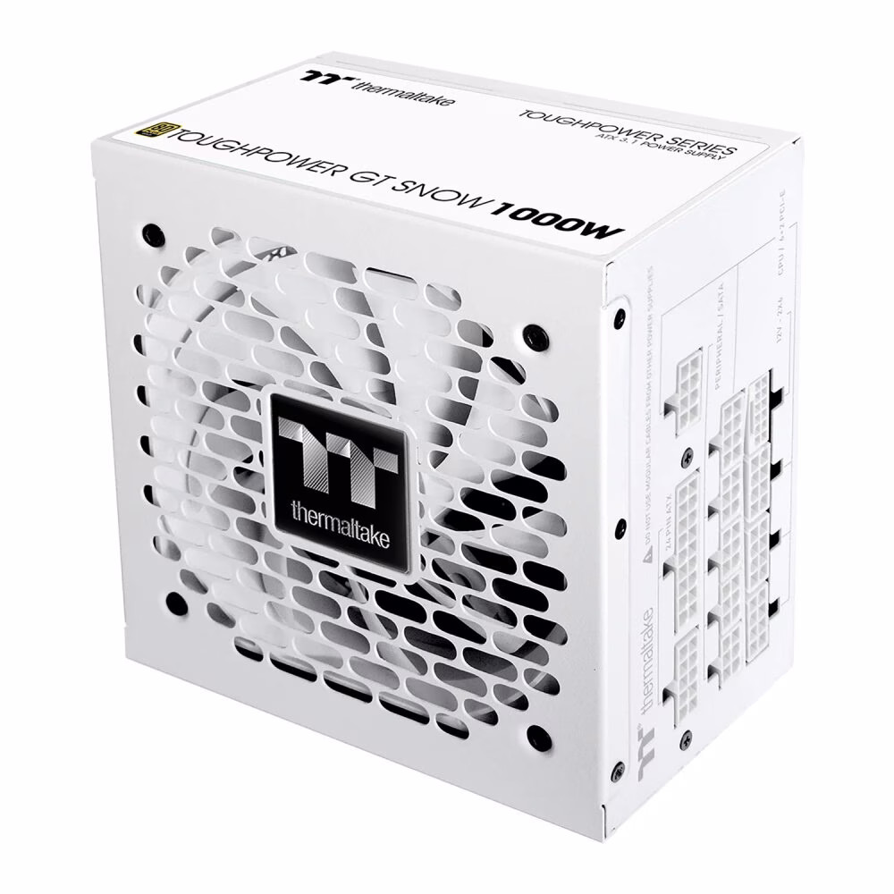 Thermaltake Toughpower GT Snow 1000W White Power Supply, ATX 3.1, 80+ Gold, Fully Modular, PCIe 5.1 Ready, 12V-2x6 Connector, White | PS-TPT-1000FNFAGK-W thumbnail 3