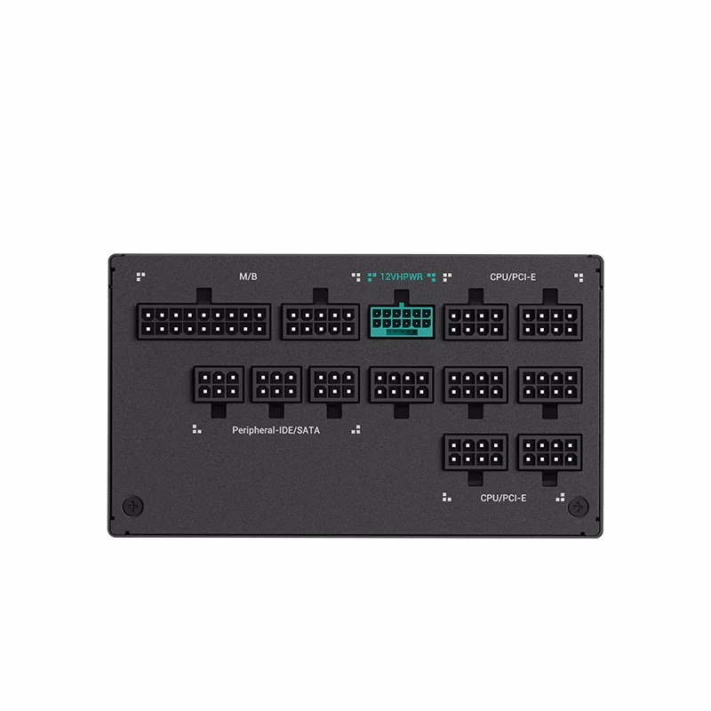 DeepCool PX1300P Fully Modular ATX Power Supply, 1300W Power, 80+ Platinum Efficiency,  120mm Fan, Full Japan Electrolytic Capacitors, Dedicated 12VHPWR, Fluid Dynamic Bearing, Black | R-PXD00P-FC0B-UK thumbnail 4