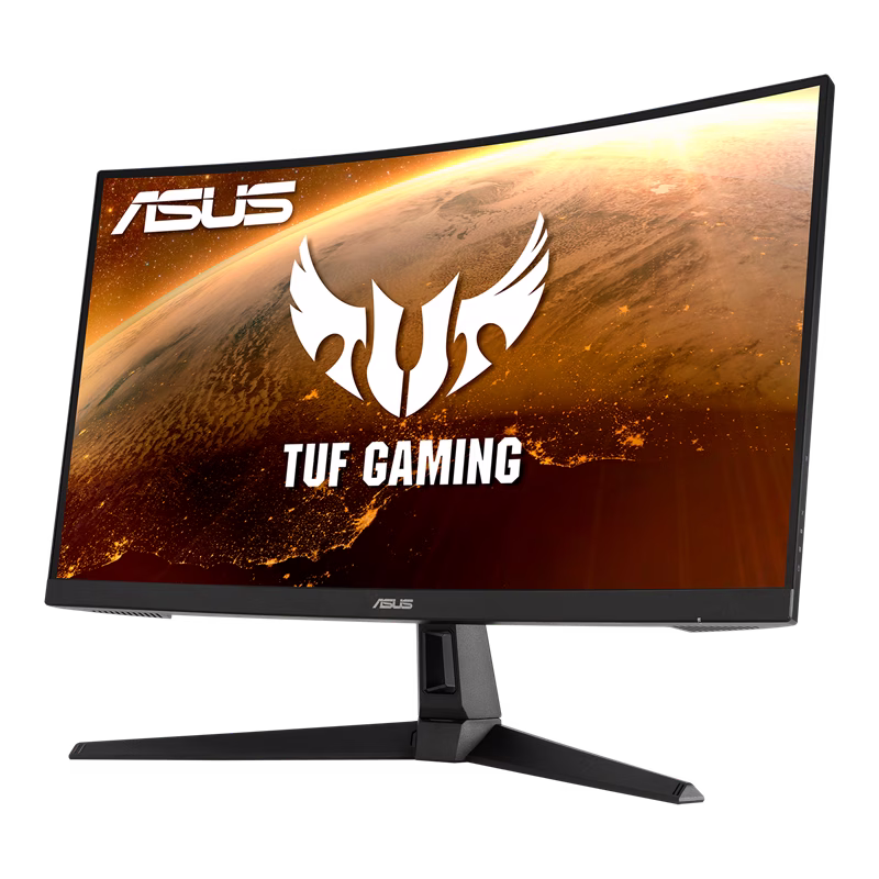 Asus TUF Gaming VG27VH1B Curved Gaming Monitor, 27 inch Full HD (1920x1080), 165Hz Refresh Rate, 1ms (MPRT) Extreme Low Motion Blur, AMD FreeSync Premium, HDMIx 1 / VGA x1, Black | VG27VH1B thumbnail 2
