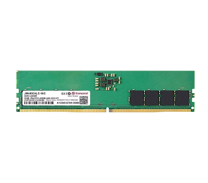 Transcend DDR5-4800 Unbuffered Desktop RAM Long-DIMM, CL40 | JM4800ALE-16G thumbnail 2