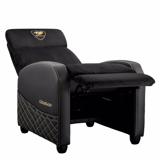 COUGAR Ranger Elite Gaming Sofa, Breathable Velvet Fabric, Side pocket for starage, Foldable Footrest and Reclining Backrest | 3MRAEGLB.0001 thumbnail 5