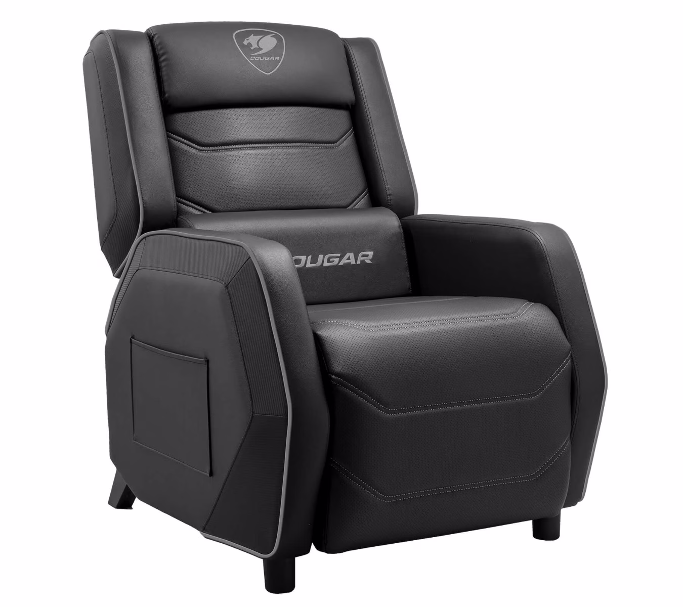COUGAR Ranger S Black Gaming Sofa, Adjustable Design, High-quality breathable PVC leather, Side storage pocket, Headrest and lumbar pillow, Black | 3MRGSBLB.0001 thumbnail 2