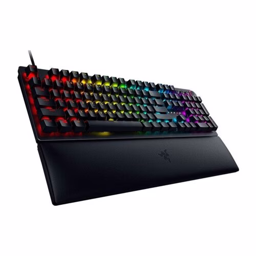 Razer Huntsman V2 Clicky Optical Switch, Black Optical Gaming Keyboard with Near-zero Input Latency, Full Size, Wired Braided fiber cable, Fully programmable keys with on-the-fly macro recording, N-key roll-over with anti-ghosting | RZ03-03930300-R3M1 thumbnail 3
