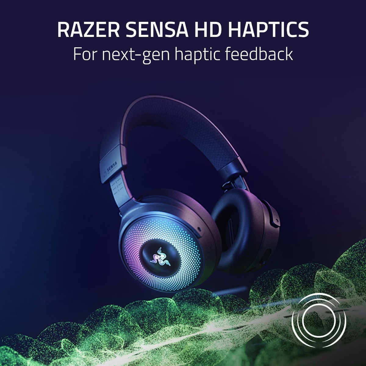 Razer Kraken V4 Pro Wireless Gaming Headset, OLED Control Hub, HD Haptics, 2.4GHz Wireless, Bluetooth, USB - 3.5 mm, Super Wideband Mic, For PC, Mac, PS5, Black | RZ04-05160100-R3M1 thumbnail 3