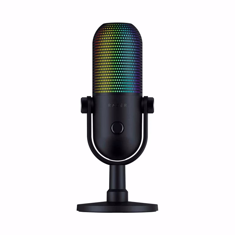 Razer Seiren V3 Chroma Condenser Microphone, 16mm Condenser Capsule, Supercardioid Polar Patterns, Multi-Function Tap-to-Mute Sensor, Type-A to Type-C USB, Black | RZ19-05060100-R3M1 thumbnail 4