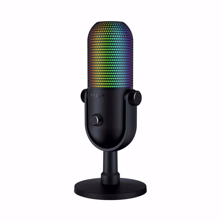 Razer Seiren V3 Chroma Condenser Microphone, 16mm Condenser Capsule, Supercardioid Polar Patterns, Multi-Function Tap-to-Mute Sensor, Type-A to Type-C USB, Black | RZ19-05060100-R3M1 thumbnail 3