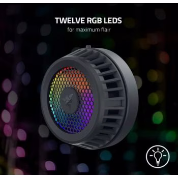 Razer Chroma MagSafe Compatible Phone Cooler, Advanced Smartphone Cooling Technology, Twelve RGB LEDs, USB Type-C Power Cable, 7 Blade Fan, Up to 6400 Rpm, For iPhone Only | RC21-01790100-R3M1 thumbnail 2