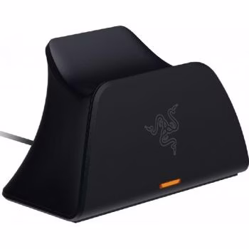 Razer Universal Quick Charging Stand for PS5, Curved Cradle Design, Matches Your PS5 DualSense Wireless Controller, Powered by USB, Midnight Black | RC21-01900200-R3M1 image
