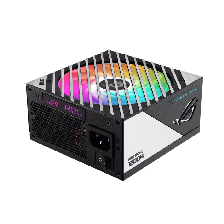 ASUS ROG-LOKI-1200T-SFX-L-GAMING Power Supply,  Active PFC, 1200W 80 PLUS Titanium Certified, 16-pin cable included, ARGB-Illuminated Fan & Aura Sync, ATX 3.0 | 90YE00N0-B0NA00 ASUS MINI POWER SUPPLY thumbnail 3