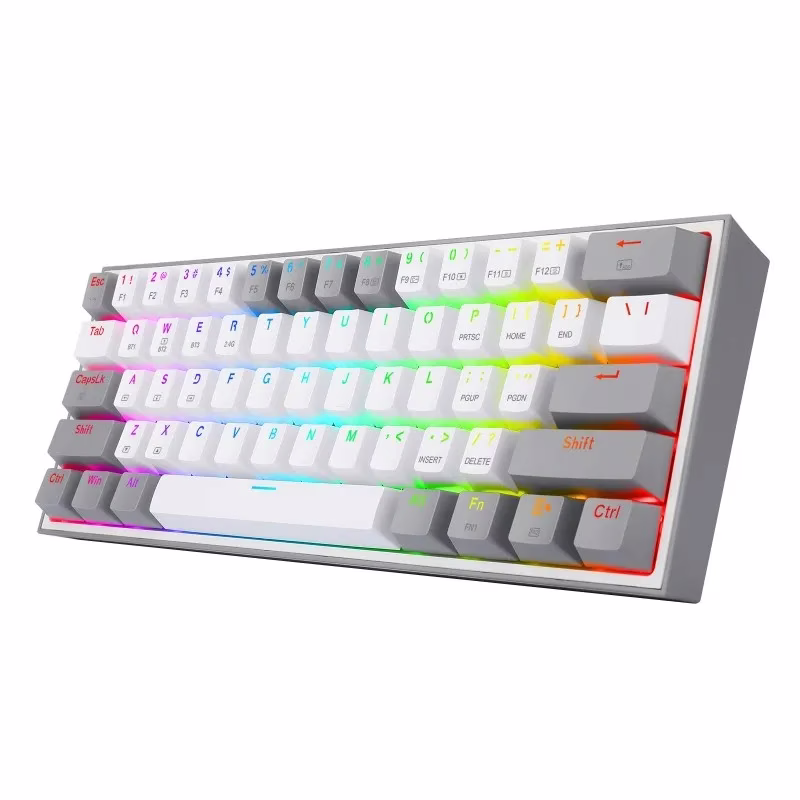 edragon Fizz Pro RGB Mechanical Mode Gaming Keyboard, Bluetooth / USB Interface, 61 Counting Keys, English, White Gray | K616-RGB – Buy Online