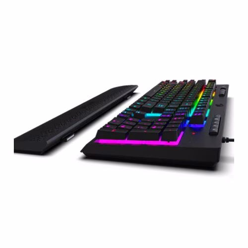 Redragon K512 SHIVA RGB Membrane Gaming Keyboard with Multimedia Keys, Detachable Wrist Rest Black | K512RGB thumbnail 3
