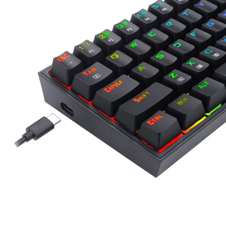 Redragon K628 Pollux 75% Wired RGB Gaming Keyboard, Red switch| K628-RGB thumbnail 4