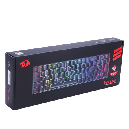 Redragon K628 Pollux 75% Wired RGB Gaming Keyboard, Red switch| K628-RGB thumbnail 2