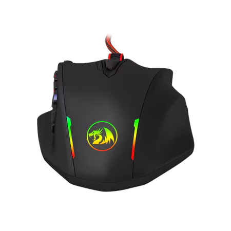 Redragon M908 IMPACT MMO Gaming Mouse, 12,400 DPI, 18 Programmable Buttons, Weight Tuning Cartridge, 12 Side Buttons, Black | M908 thumbnail 3