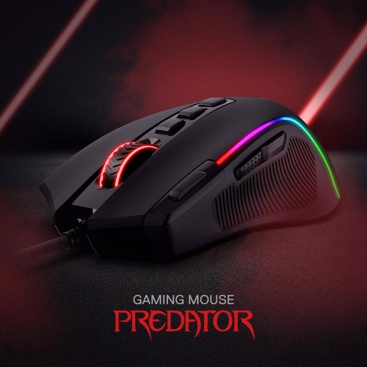Redragon, Predator Wired Gaming Mouse, Black, M612-RGB thumbnail 3