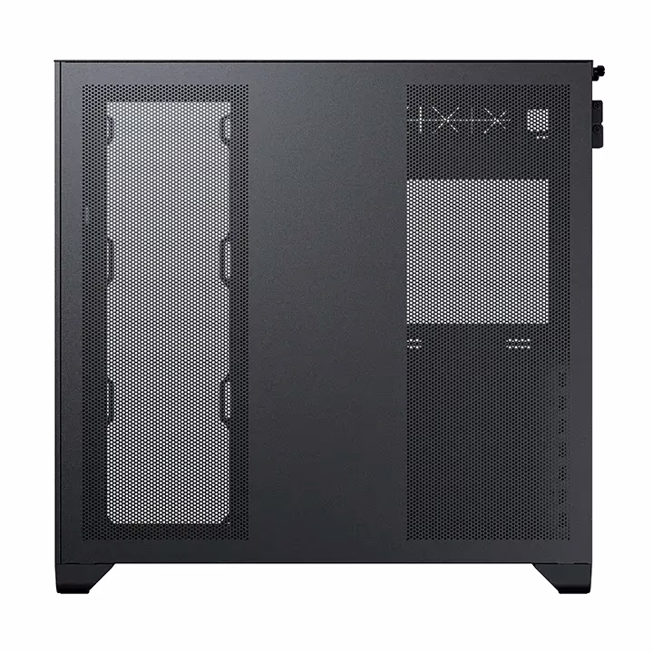 Magnium Gear NEO QUBE 2 Infinity Mirror Black Mid-Tower Case, Dual HDD cage (removable), Triple SSD bracket, Velcro-tie cable management, Up to 9x 120 mm & 4x 140mm fan locations, 360 Radiator support, Up to 280mm wide E-ATX motherboard | MG-NE620QI_DBK02 thumbnail 6