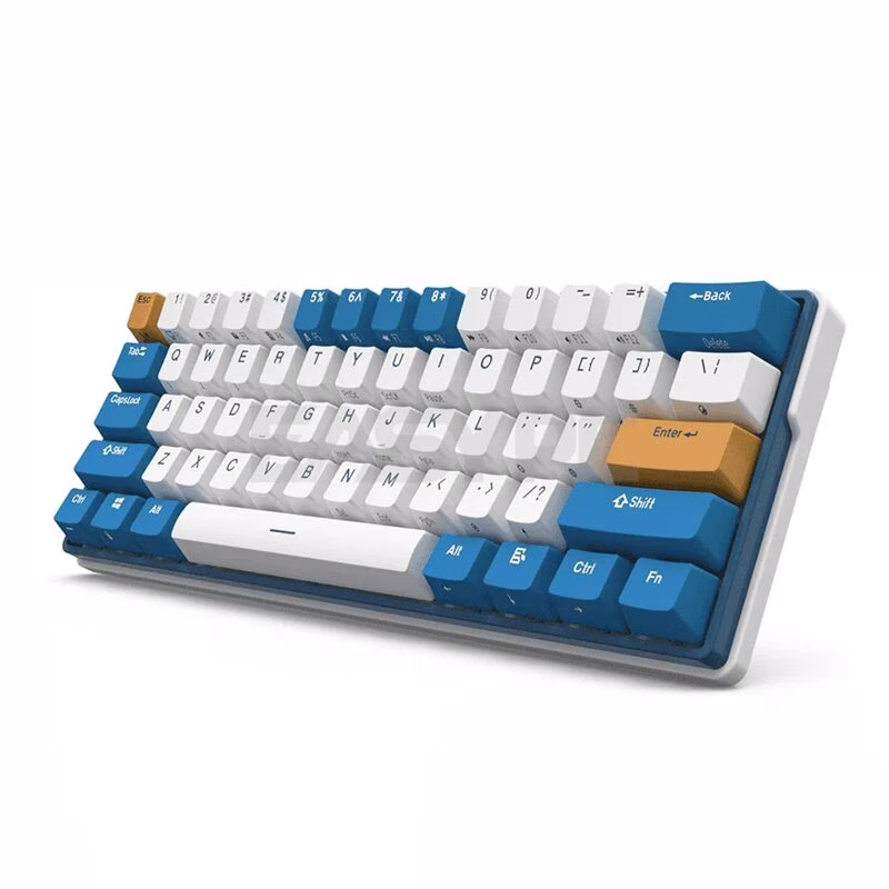 ROYAL KLUDGE RK61 Plus 60% Wireless Tri-mode Mechanical Gaming Keyboard, Brown Switch, Klein Blue | RK61PLUS-WHIT-C thumbnail 3