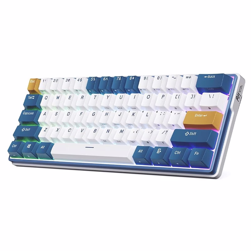 ROYAL KLUDGE RK61 Plus 60% Wireless Tri-mode Mechanical Gaming Keyboard, Brown Switch, Klein Blue | RK61PLUS-WHIT-C thumbnail 2