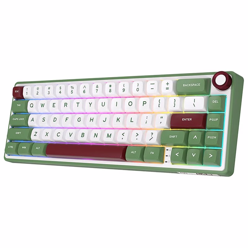 ROYAL KLUDGE R65 RGB Backlit Mechanical Wired Gaming Keyboard, Blue Switch, Green | RKR65-GS-Q – Buy Online