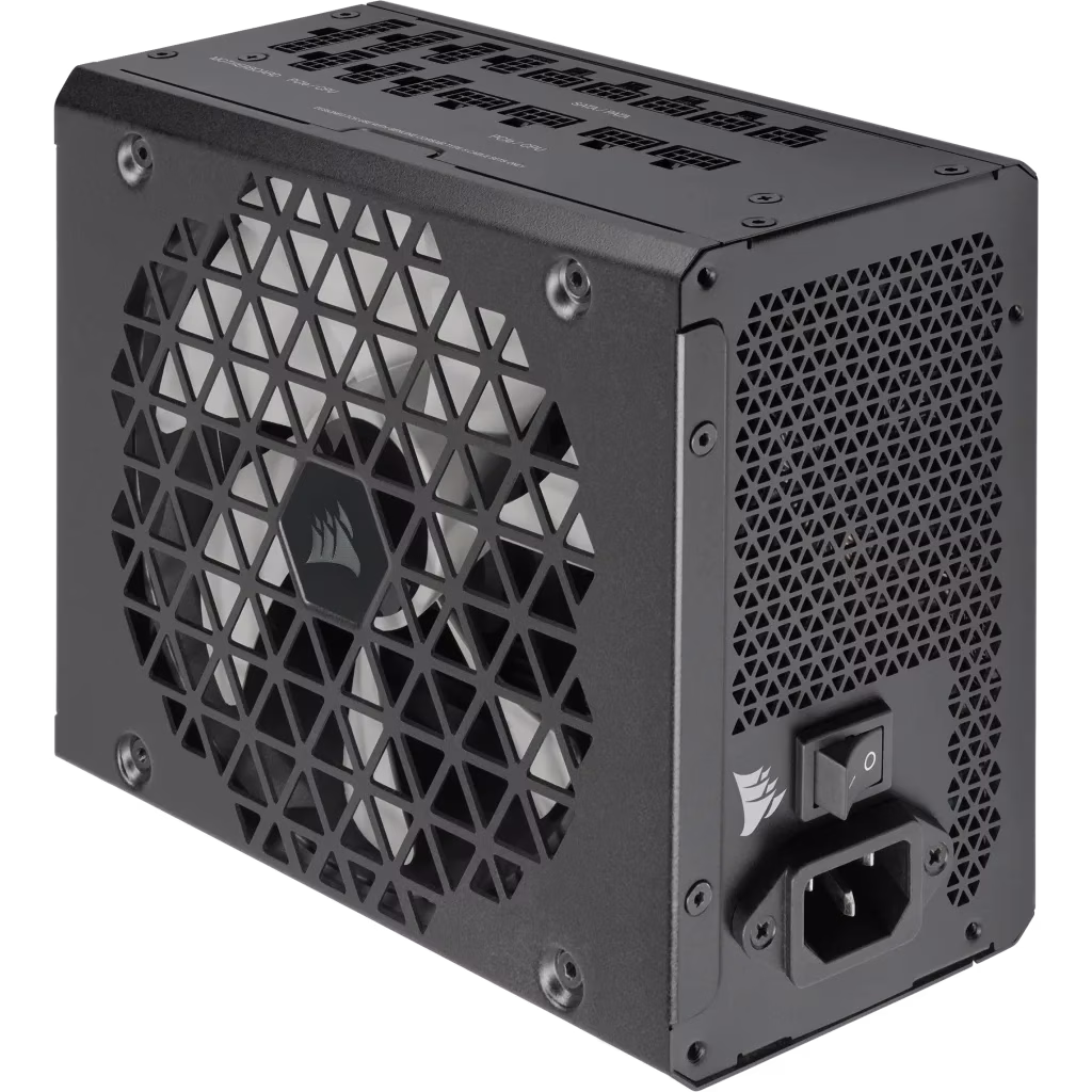 Corsair RM1200x Shift Fully Modular ATX Power Supply, 1200W Power, 80 Plus Gold, Modular Side Interface, ATX 3.0 & PCIe 5.0 Compliant, Zero RPM Fan Mode, 105??C-Rated Capacitors, Black | CP-9020254-UK thumbnail 2