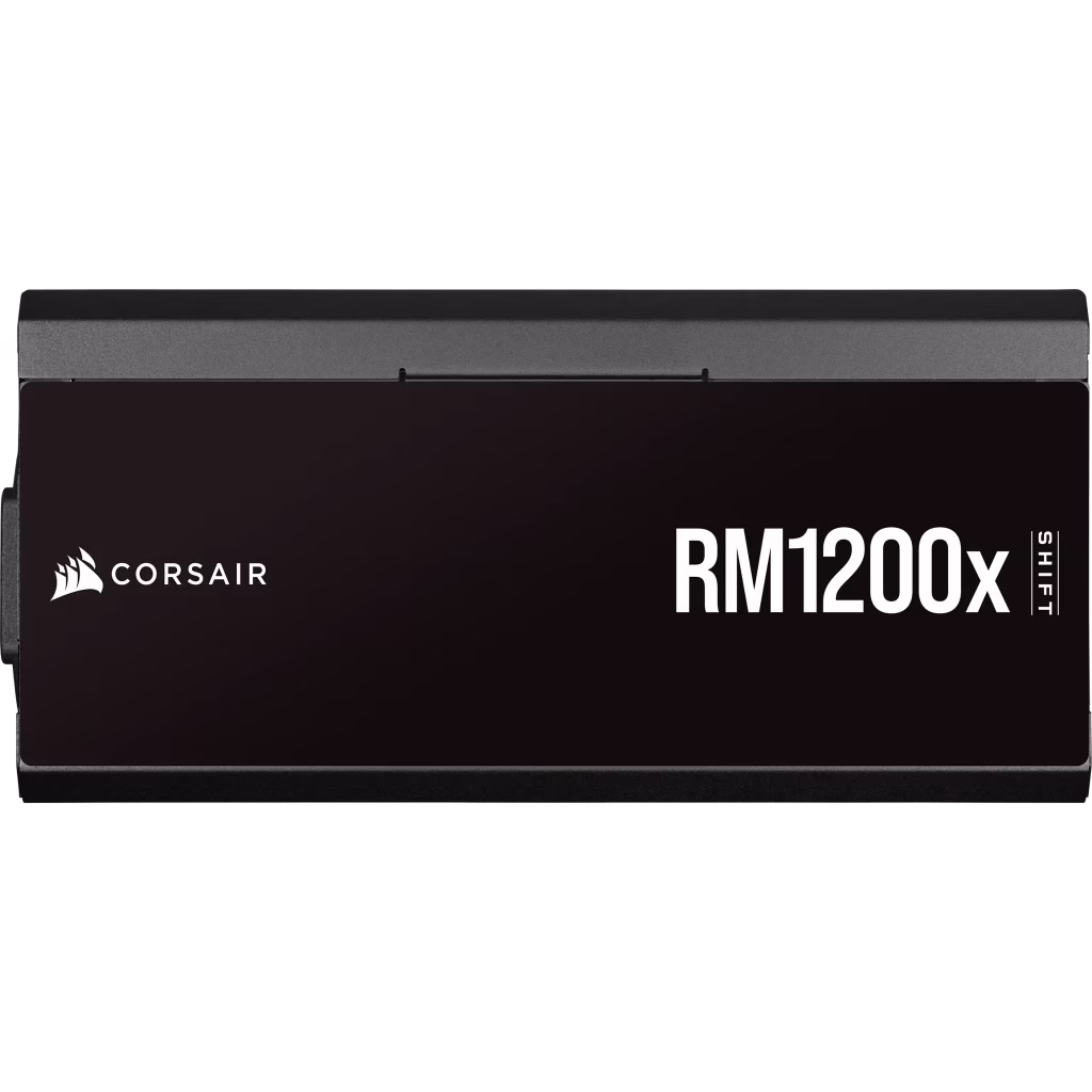 Corsair RM1200x Shift Fully Modular ATX Power Supply, 1200W Power, 80 Plus Gold, Modular Side Interface, ATX 3.0 & PCIe 5.0 Compliant, Zero RPM Fan Mode, 105??C-Rated Capacitors, Black | CP-9020254-UK thumbnail 4