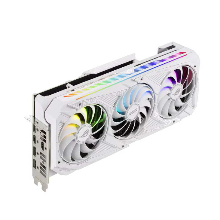ROG Strix GeForce RTX??? 3070 White Edition Graphic card, PCI, ARGB, 7680 x 4320,  8GB GDDR6,  OpenGL??4.6, 256-bit | 90YV0FR9-M0NA00 thumbnail 3