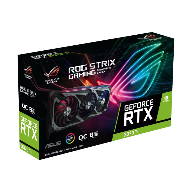 ASUS ROG-STRIX-RTX3070TI-O8G-GAMING GeForce RTX??? 3070 Ti OC Edition Graphics Card, 8GB GDDR6X buffed-up design with chart-topping thermal performance | 90YV0GW0-M0NA00 thumbnail 4