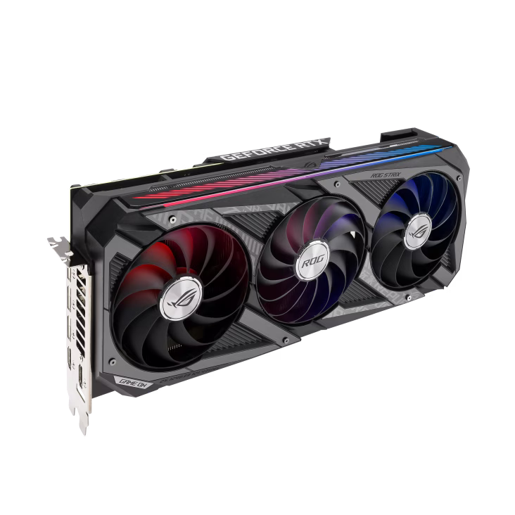 ASUS ROG-STRIX-RTX3070TI-O8G-GAMING GeForce RTX??? 3070 Ti OC Edition Graphics Card, 8GB GDDR6X buffed-up design with chart-topping thermal performance | 90YV0GW0-M0NA00 image