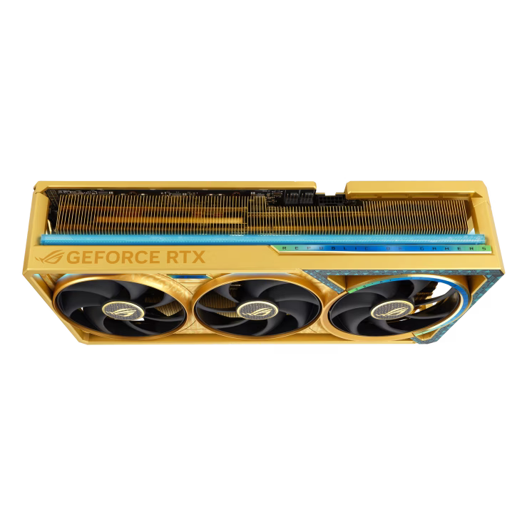 ASUS ROG Astral GeForce RTX 5090 Dhahab OC Edition Graphic card, 32GB GDDR7, 28 Gbps 512-bit, 21760 CUDA Core, 2610 MHz OC Clock, PCI E 5.0, DLSS 4, 6.5g of 999 fineness gold | 90YV0LW6-M0NM00 thumbnail 9