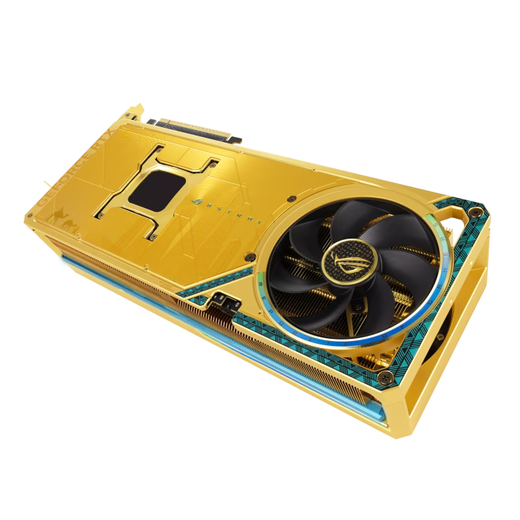 ASUS ROG Astral GeForce RTX 5090 Dhahab OC Edition Graphic card, 32GB GDDR7, 28 Gbps 512-bit, 21760 CUDA Core, 2610 MHz OC Clock, PCI E 5.0, DLSS 4, 6.5g of 999 fineness gold | 90YV0LW6-M0NM00 thumbnail 10