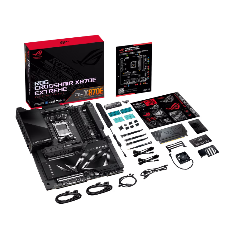 ASUS ROG CROSSHAIR X870E EXTREME AM5 E-ATX Gaming Motherboard, Gen 5, 20+2+2 Power Stages, DDR5, PCIe 5.0, 5x M.2, 5G & 10G LAN, Wi-Fi 7, USB4 Type-C, Full Color 5inch LCD Display, AI Overclocking & Networking | 90MB1LB0-M0EAY0 thumbnail 11