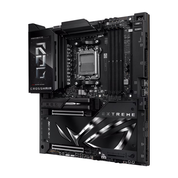 ASUS ROG CROSSHAIR X870E EXTREME AM5 E-ATX Gaming Motherboard, Gen 5, 20+2+2 Power Stages, DDR5, PCIe 5.0, 5x M.2, 5G & 10G LAN, Wi-Fi 7, USB4 Type-C, Full Color 5inch LCD Display, AI Overclocking & Networking | 90MB1LB0-M0EAY0 thumbnail 5