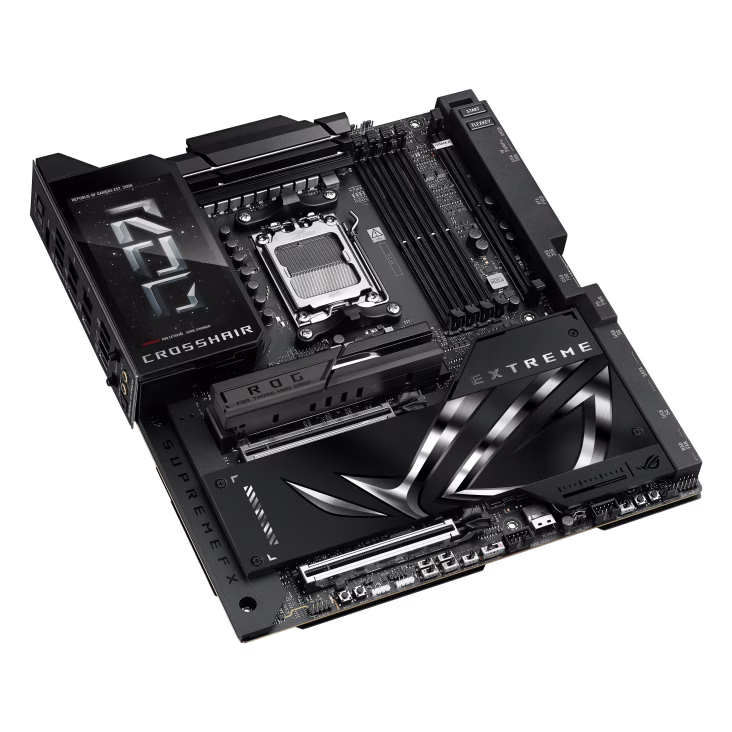 ASUS ROG CROSSHAIR X870E EXTREME AM5 E-ATX Gaming Motherboard, Gen 5, 20+2+2 Power Stages, DDR5, PCIe 5.0, 5x M.2, 5G & 10G LAN, Wi-Fi 7, USB4 Type-C, Full Color 5inch LCD Display, AI Overclocking & Networking | 90MB1LB0-M0EAY0 thumbnail 6