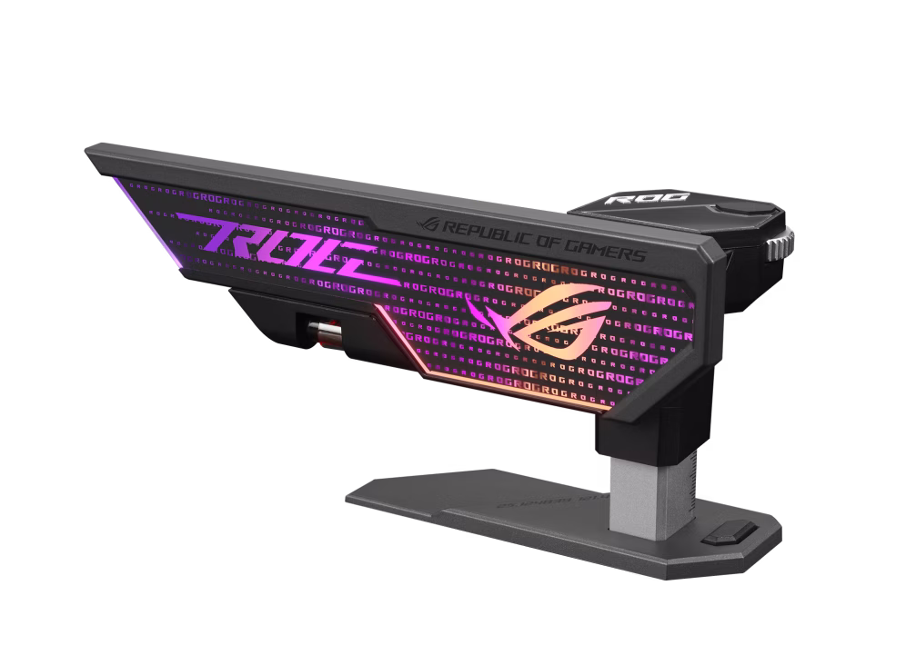 ASUS ROG Herculx Graphics Card Holder, Embedded 3D ARGB element is compatible with Aura Sync | 90DA0020-B09000 thumbnail 2