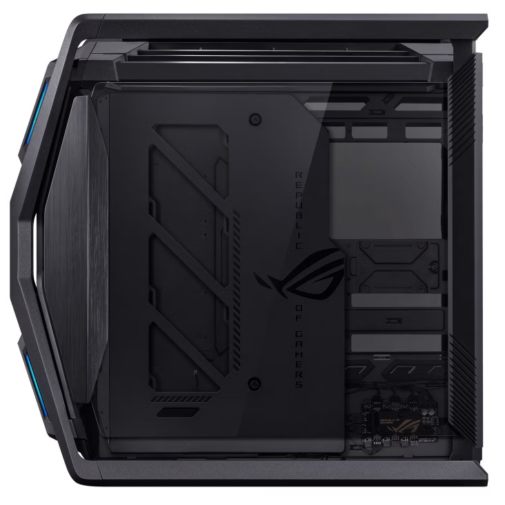 ASUS ROG Hyperion GR701 BTF Edition E-ATX PC Case, Tempered Glass Side Panels, Up to 420mm Dual Radiator, 4x140mm Fans, Metal GPU Holder, Component Storage, ARGB Fan Hub, 60W Fast Charging, Back to Future, Black | 90DC00F0-B39020 thumbnail 15