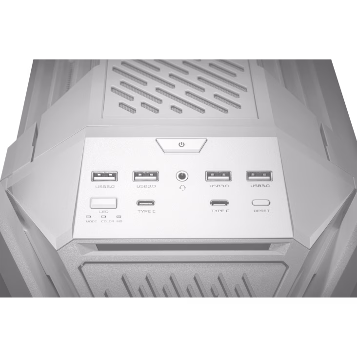 ASUS ROG Hyperion GR701 E-ATX PC Case, Tempered Glass Side Panels, Up to 420mm Dual Radiator, 4x140mm Fans, Metal GPU Holder, ARGB Fan Hub, 60W Fast Charging, White | 90DC00F3-B39000 thumbnail 9