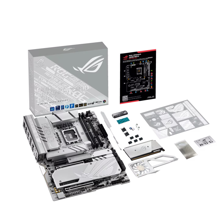 ASUS ROG MAXIMUS Z890 APEX  LGA1851 DDR5 Motherboard, 2x DIMM slots, max.128GB, DDR5 up to 9600+ MT/s (OC),  6x M.2 slots and 4 x SATA 6Gb/s, Wi-Fi 7, BT v5.4, White | 90MB1IP0-M0EAY0 thumbnail 5