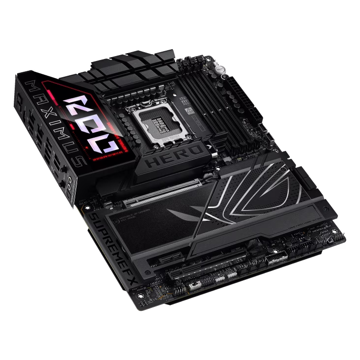 ASUS ROG MAXIMUS Z890 HERO LGA1851 ATX Motherboard, 4x DIMM slots, max. 192GB, DDR5, 6x M.2 slots and 4x SATA 6Gb/s, PCIe 5.0, Wi-Fi 7 & BT | 90MB1ID0-M0EAY0 thumbnail 3