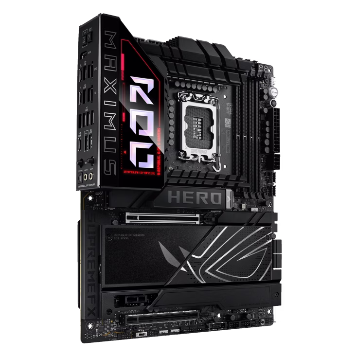 ASUS ROG MAXIMUS Z890 HERO LGA1851 ATX Motherboard, 4x DIMM slots, max. 192GB, DDR5, 6x M.2 slots and 4x SATA 6Gb/s, PCIe 5.0, Wi-Fi 7 & BT | 90MB1ID0-M0EAY0 thumbnail 6