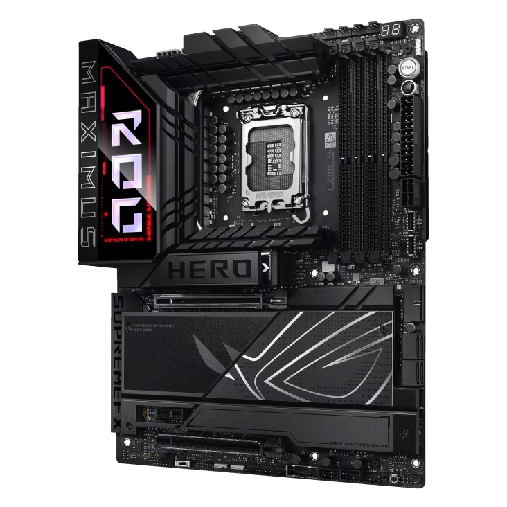 ASUS ROG MAXIMUS Z890 HERO LGA1851 ATX Motherboard, 4x DIMM slots, max. 192GB, DDR5, 6x M.2 slots and 4x SATA 6Gb/s, PCIe 5.0, Wi-Fi 7 & BT | 90MB1ID0-M0EAY0 thumbnail 7