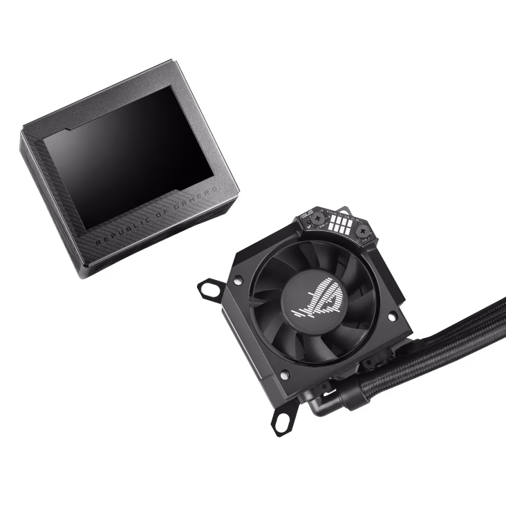 ASUS ROG RYUJIN III 360 ARGB Liquid CPU Cooler, 360mm Radiator, 3.5" Full Color LCD, 3x 120mm Magnetic Daisy-chainable Fan, 21.08 CFM Airflow, 2200 RPM Speed, PWM/ DC Control, Black | 90RC00L1-M0UAY0   2 YEAR WARRANTY thumbnail 5