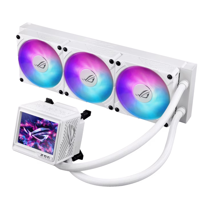 ASUS ROG RYUJIN III 360 ARGB Extreme White Edition AIO LCD Liquid Cooler, 3.5" Full Color LCD, 5100 RPM +/- 10% Speed, 5.53 mmH2O Air Pressure, 21.08 CFM Air Flow | 90RC0132-M0EAY0 – Buy Online