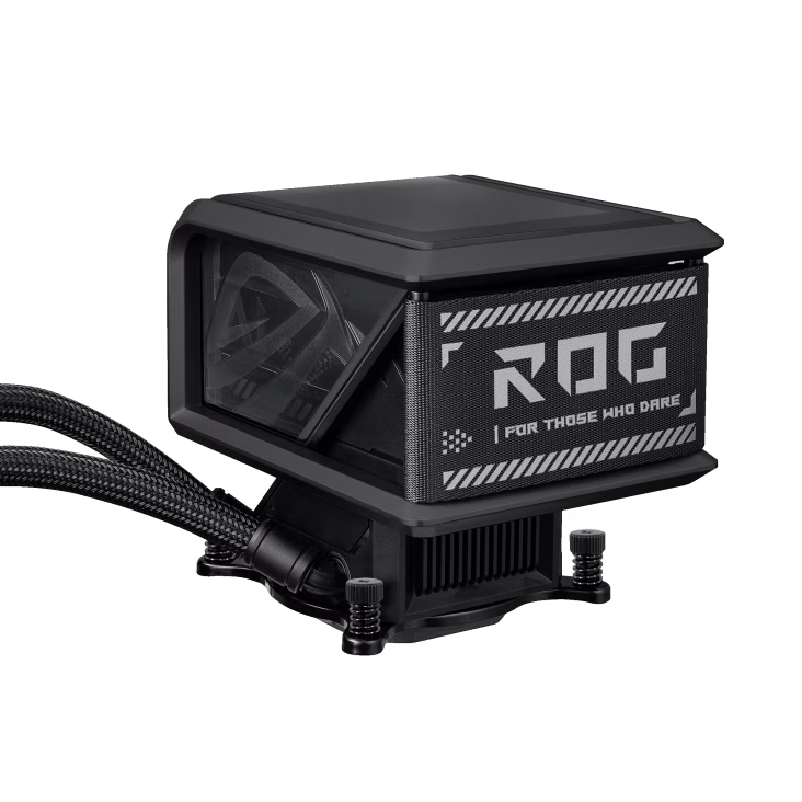 ASUS ROG Ryuo IV SLC 360 ARGB AIO Gaming CPU Liquid Cooler, Curved Screen 6.67-inch 2K AMOLED, Sliding LCD Panel, 3D Visual Effects, 71.44 CFM Fan Air Flow, 36dB(A) Noise, Black | 90RC0151-B0EAY0 thumbnail 5