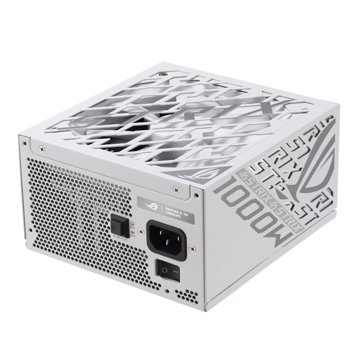 ASUS ROG Strix 1000W Platinum White Edition ATX 3.1 Power Supply Unit PSU, 80 PLUS platinum, PCIe 5.1, Dual ball fan bearings, Large ROG heatsinks, Lambda A+ Certification, 0dB technology, GaN MOSFET | 90YE00W4-B0NA00 thumbnail 9