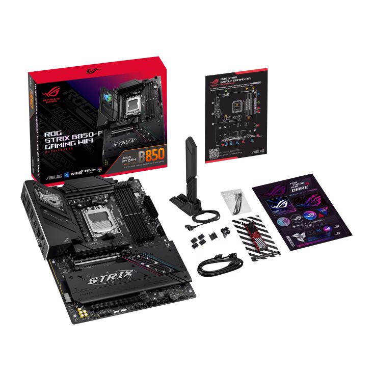 ASUS ROG Strix B850-F Gaming WiFi, AMD ATX Motherboard, 16+2+2 Power Stages, DDR5 Slot, PCIe 5.0 with Q-Release Slot, 4 M.2 Slots, WiFi 7 with WiFi Q-Antenna, AI Advisor, AI Networking II | 90MB1J70-M0EAY0 thumbnail 9