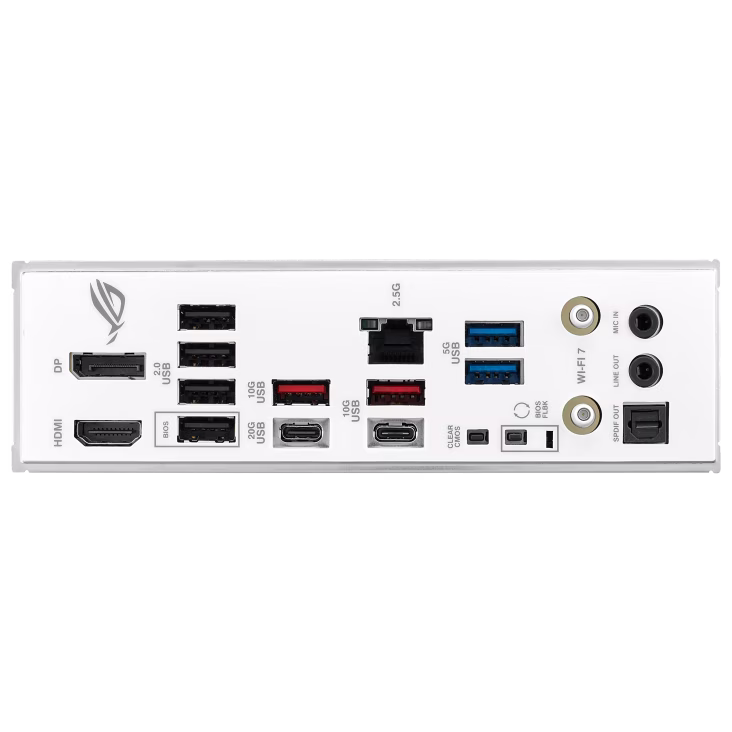 ASUS ROG STRIX B860-A GAMING WIFI LGA1851 ATX Motherboard,  4x DIMM slots, max. 256GB, DDR5, 4x M.2 slots and 4x SATA 6Gb/s ports, Wi-Fi 7, PCIe 5.0, USB4 (20Gbps) port, White  | 90MB1JI0-M0EAY0 thumbnail 11