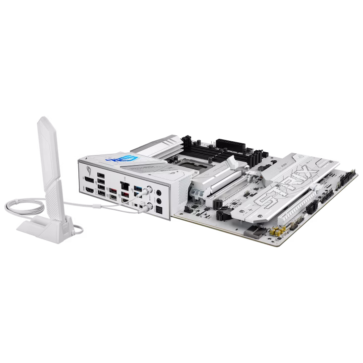 ASUS ROG STRIX B860-A GAMING WIFI LGA1851 ATX Motherboard,  4x DIMM slots, max. 256GB, DDR5, 4x M.2 slots and 4x SATA 6Gb/s ports, Wi-Fi 7, PCIe 5.0, USB4 (20Gbps) port, White  | 90MB1JI0-M0EAY0 thumbnail 7