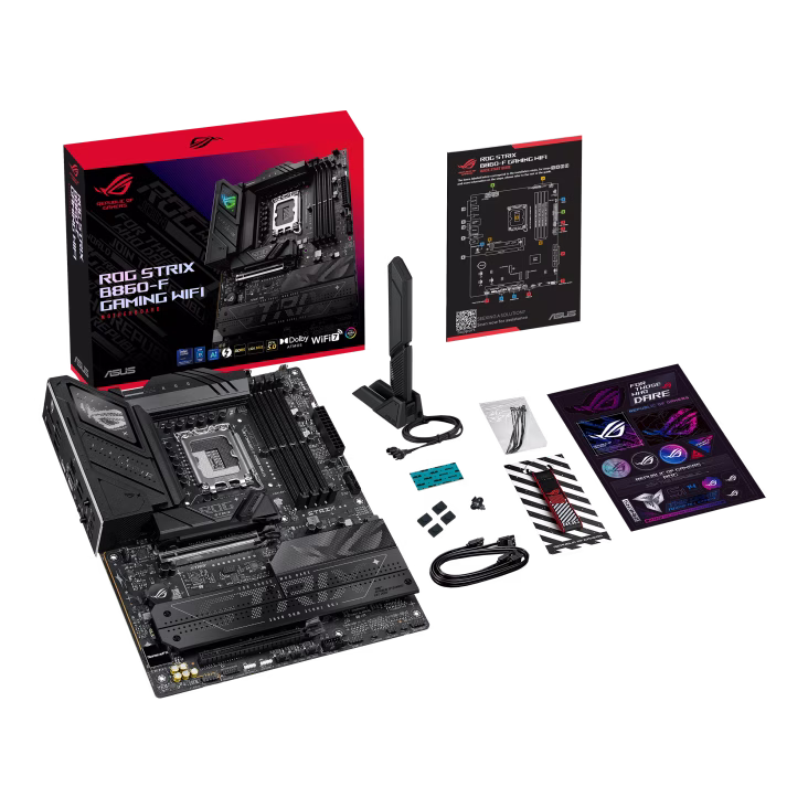 ASUS ROG STRIX B860-F GAMING WIFI LGA1851 ATX Motherboard, 4x DIMM slots, max. 256GB, DDR5, Thunderbolt 4, WIFI 7,  AI Networking II,  M.2 Heatsinks, 4-PIN Fan Headers | 90MB1JG0-M0EAY0 thumbnail 11