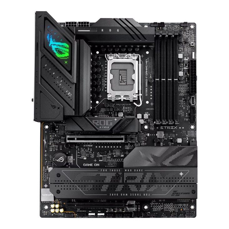 ASUS ROG STRIX B860-F GAMING WIFI LGA1851 ATX Motherboard, 4x DIMM slots, max. 256GB, DDR5, Thunderbolt 4, WIFI 7,  AI Networking II,  M.2 Heatsinks, 4-PIN Fan Headers | 90MB1JG0-M0EAY0 thumbnail 2